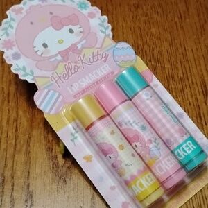 Hello Kitty 3pk Lip Smacker Chapstick Lipgloss Pastel Whimsigoth Lolita